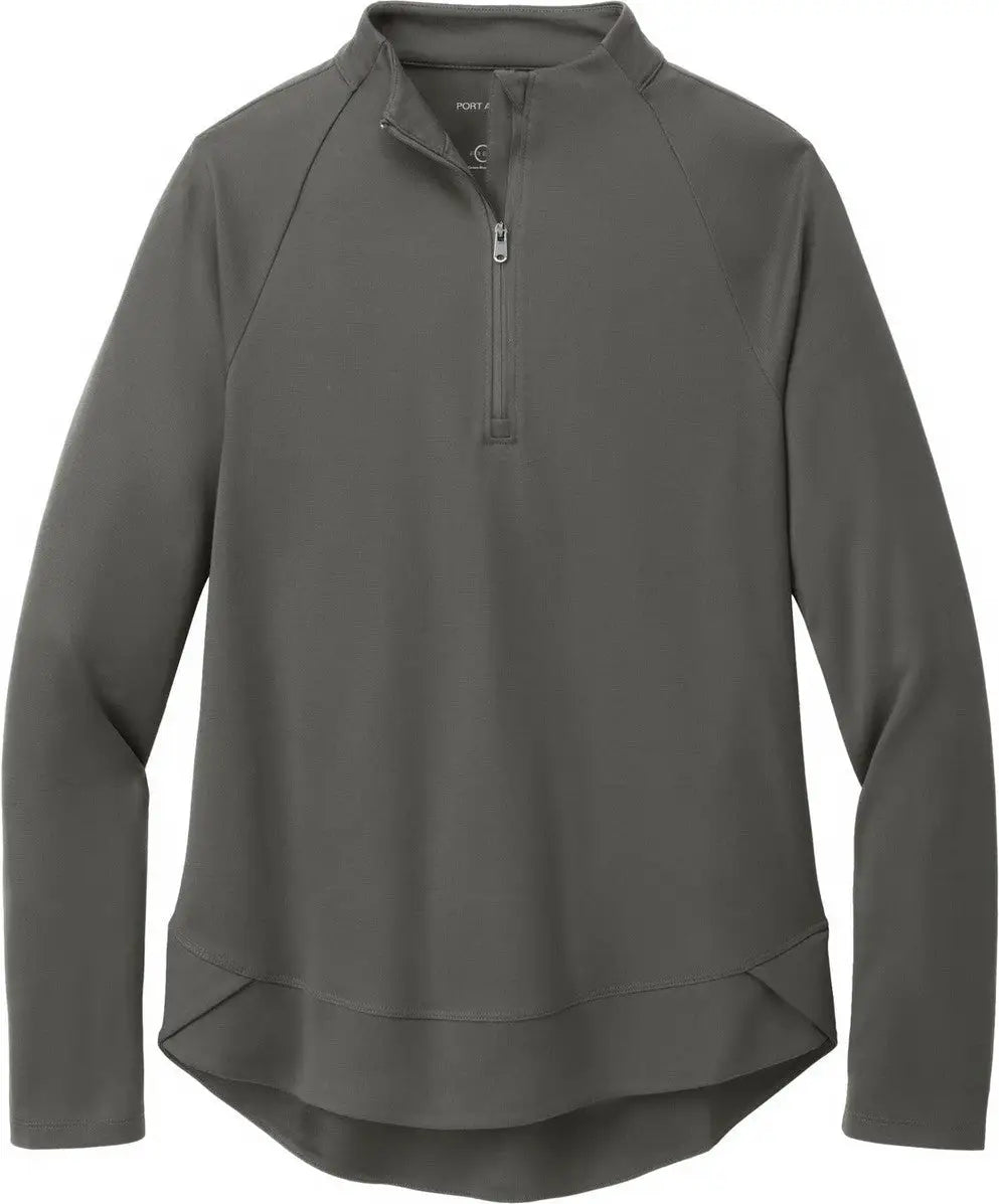 Port Authority Lk870 Women’s C-free Cypress 1/4-zip - Gray Steel