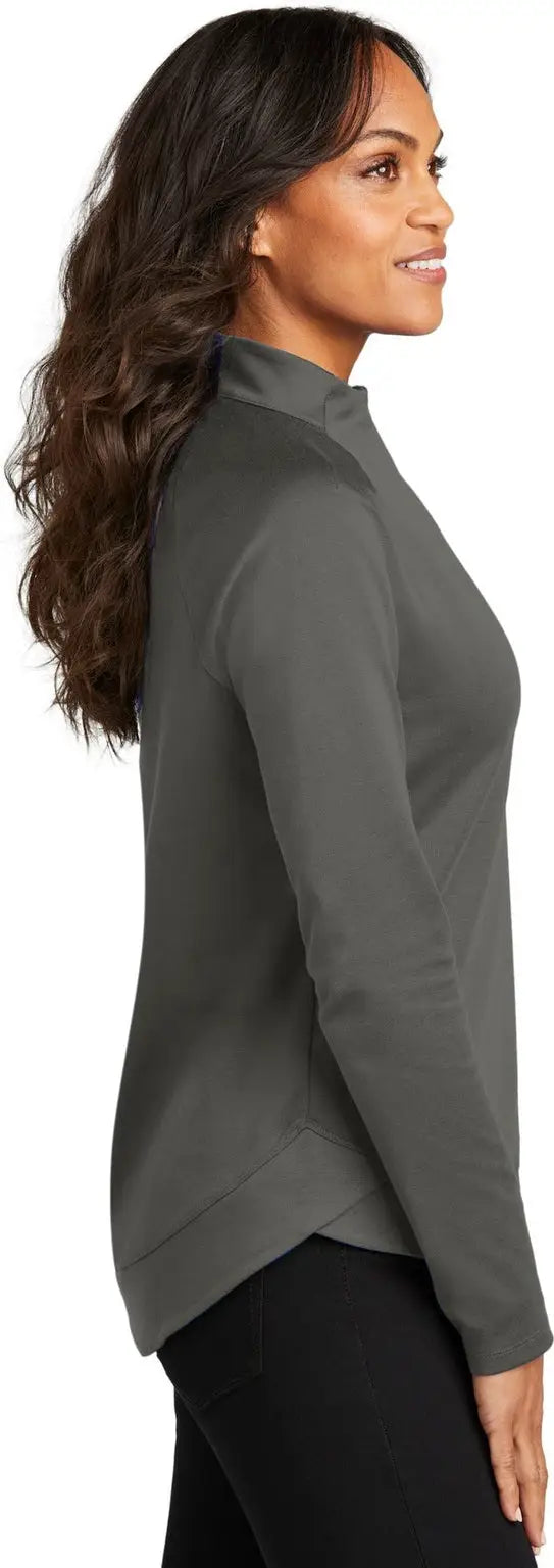 Port Authority Lk870 Women’s C-free Cypress 1/4-zip - Gray Steel