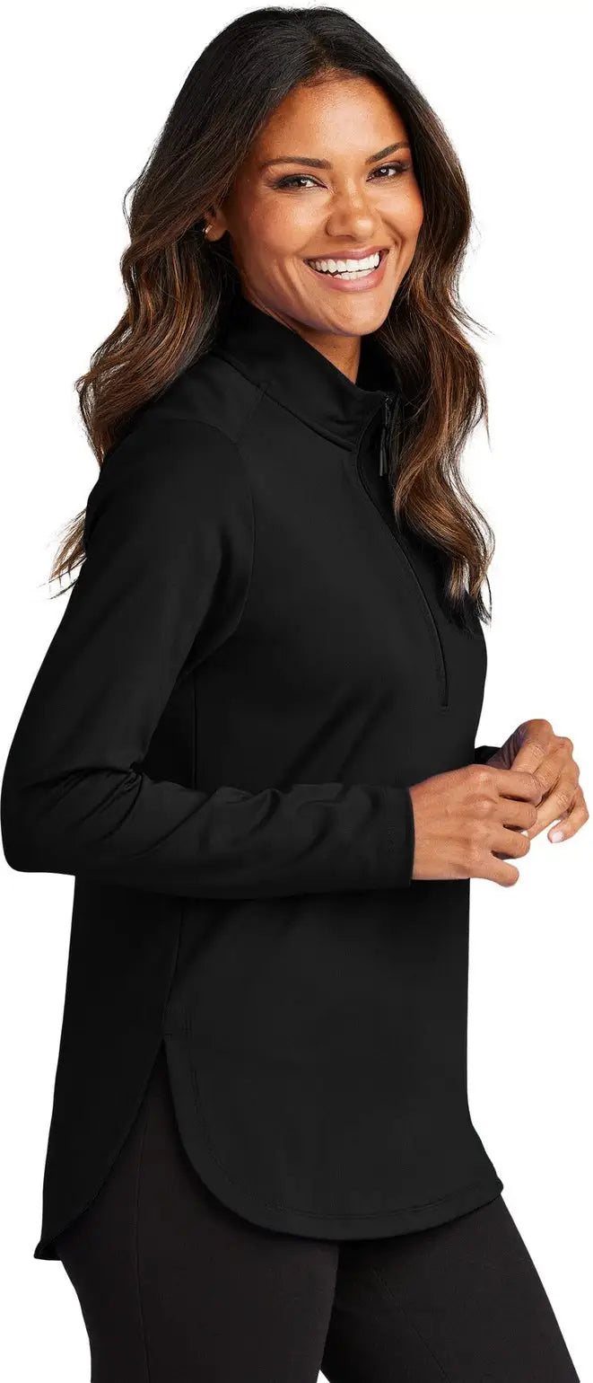 Port Authority Lk880 Women’s C-free Double Knit 1/4-zip - Deep Black