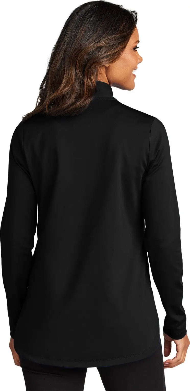 Port Authority Lk880 Women’s C-free Double Knit 1/4-zip - Deep Black