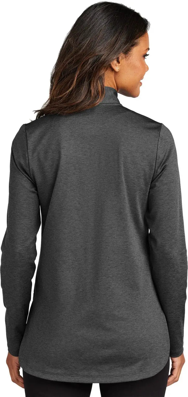 Port Authority Lk880 Women’s C-free Double Knit 1/4-zip - Gray Steel Heather