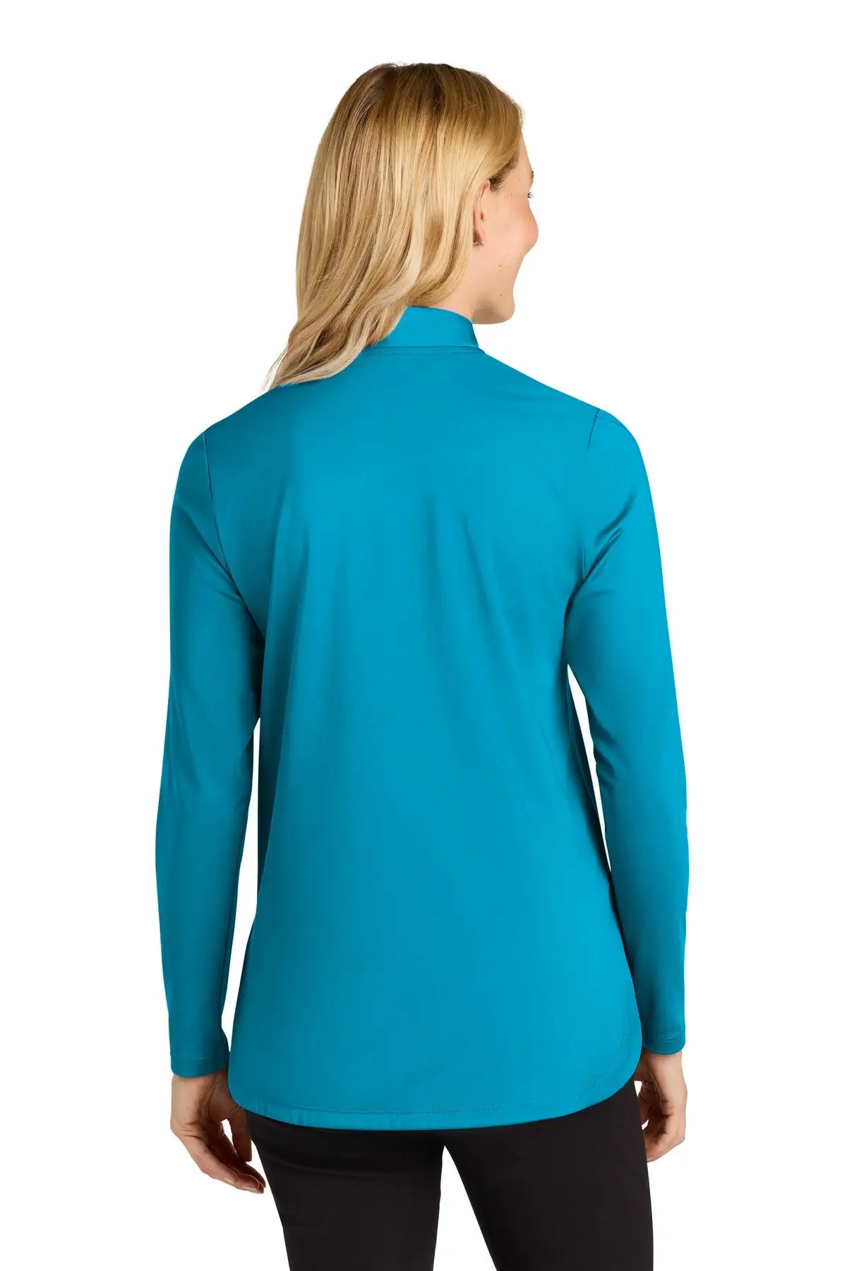Port Authority Lk880 Women’s C-free Double Knit 1/4-zip - Parcel Blue