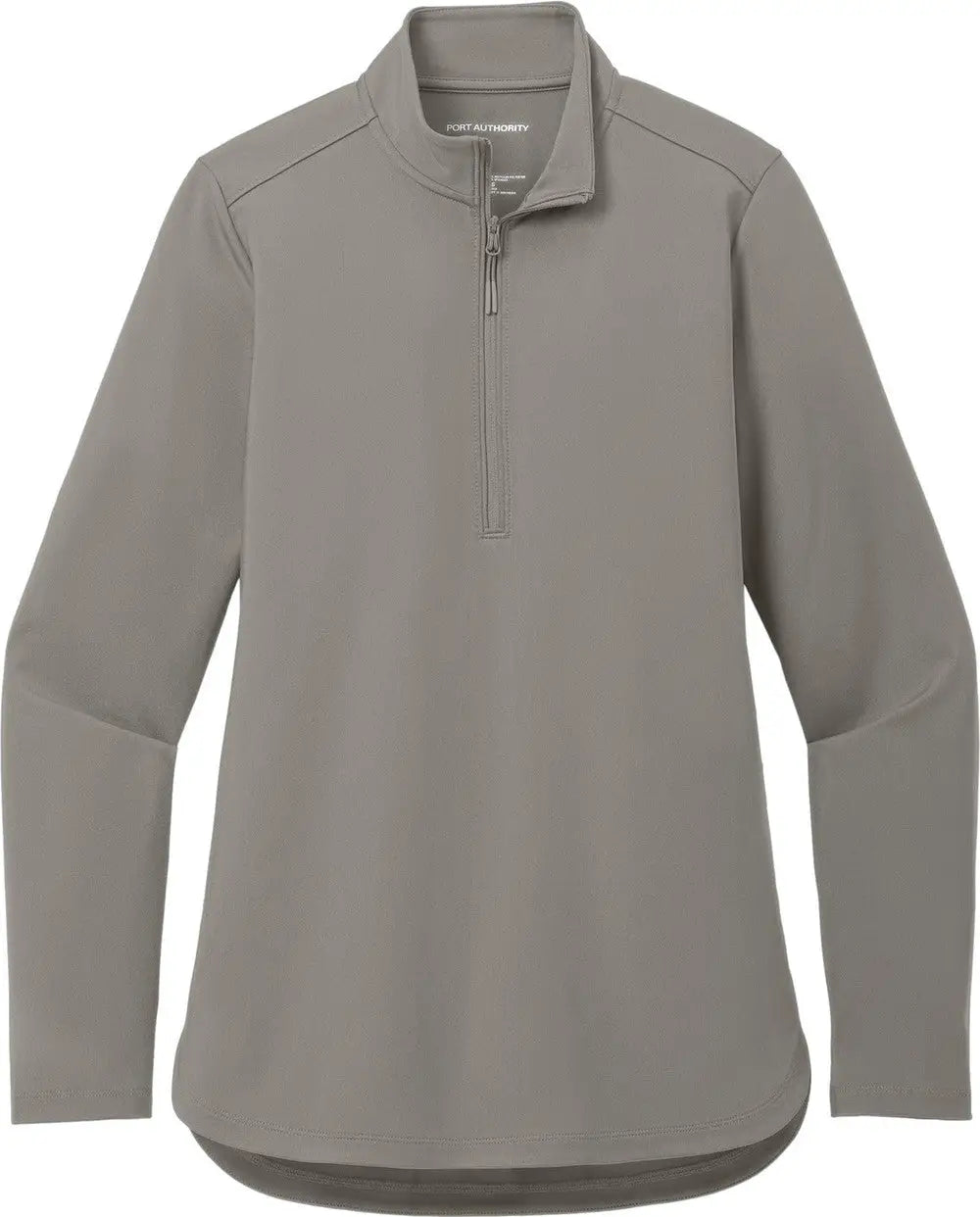Port Authority Lk880 Women’s C-free Double Knit 1/4-zip - Smoke Gray