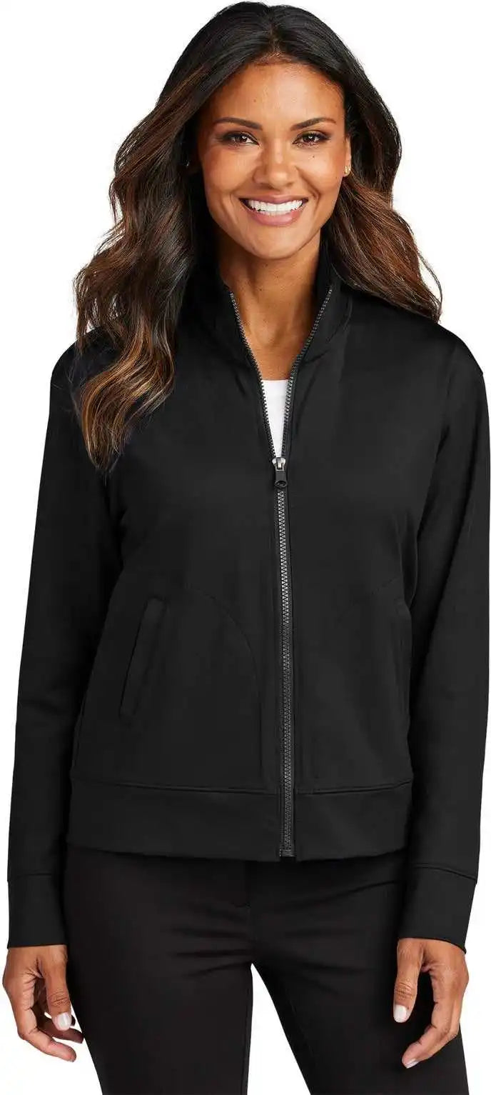 Port Authority Lk881 Women’s C-free Double Knit Full-zip - Deep Black