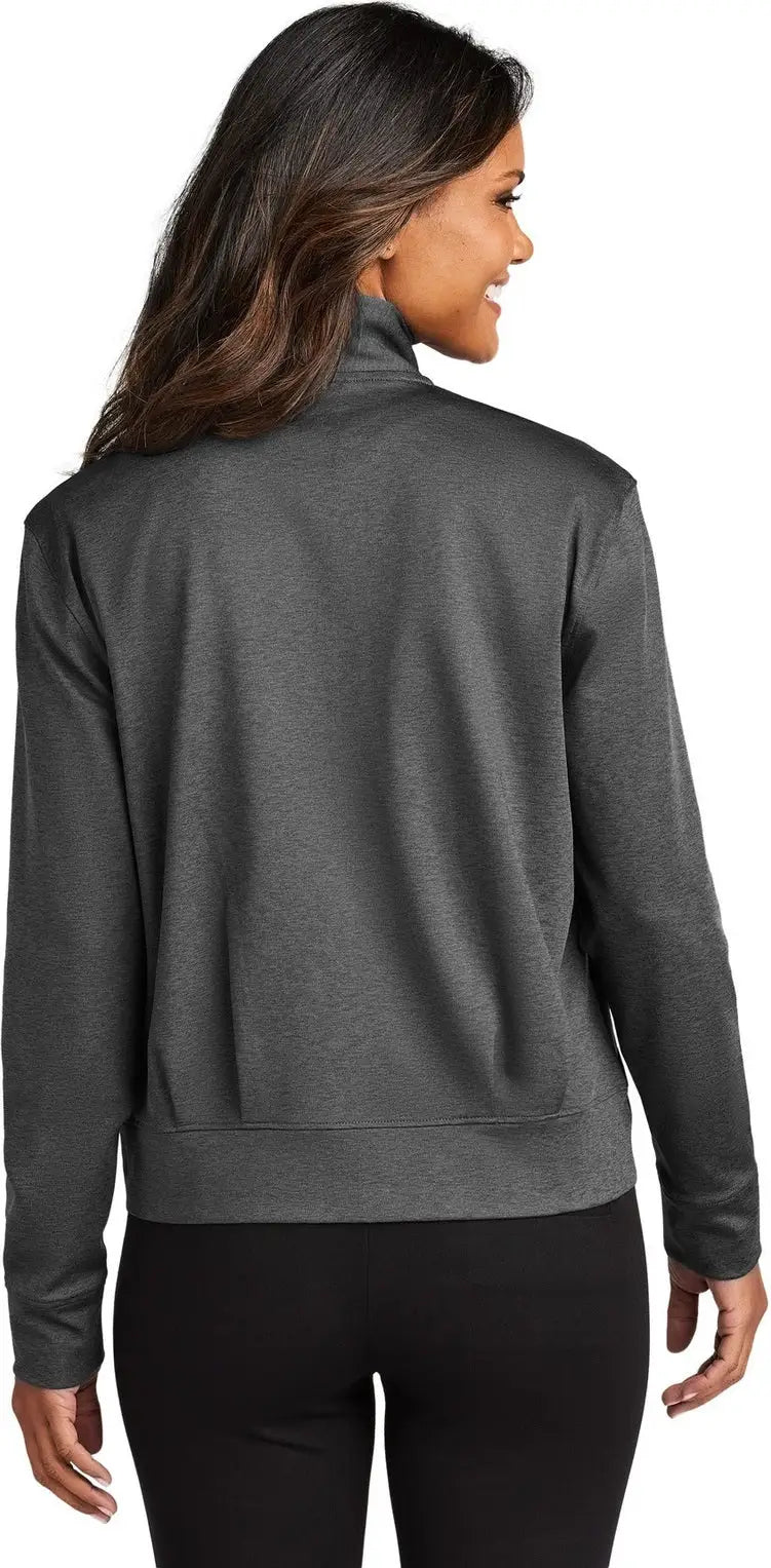 Port Authority Lk881 Women’s C-free Double Knit Full-zip - Gray Steel Heather