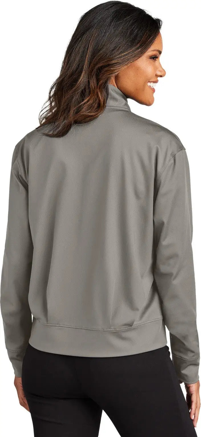 Port Authority Lk881 Women’s C-free Double Knit Full-zip - Smoke Gray