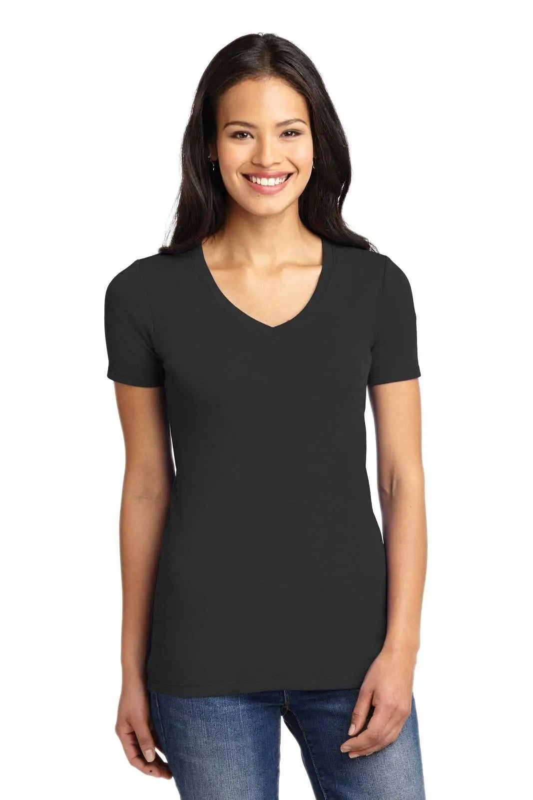 Port Authority Lm1005 Ladies Concept Stretch V-neck Tee - Black