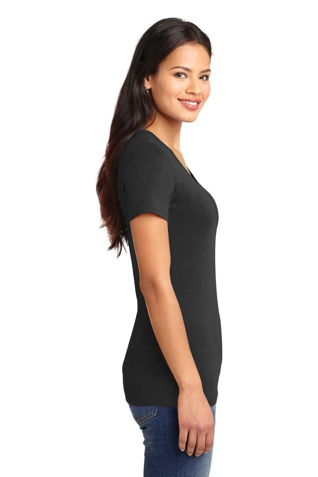 Port Authority Lm1005 Ladies Concept Stretch V-neck Tee - Black