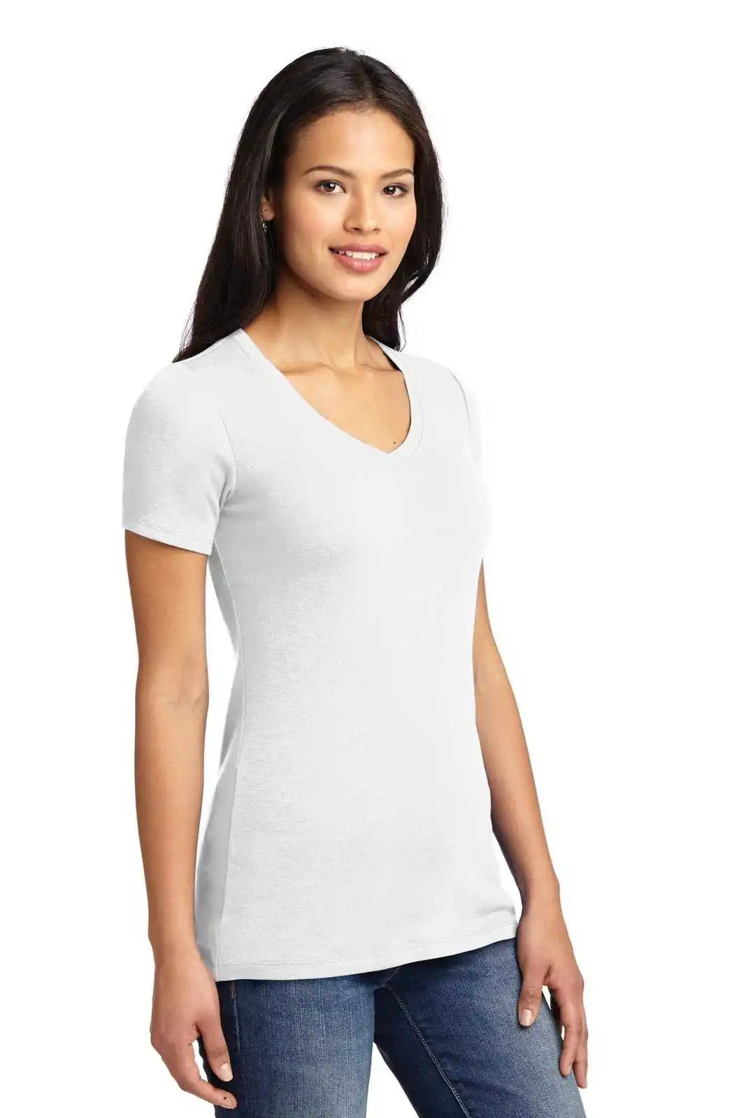 Port Authority Lm1005 Ladies Concept Stretch V-neck Tee - White