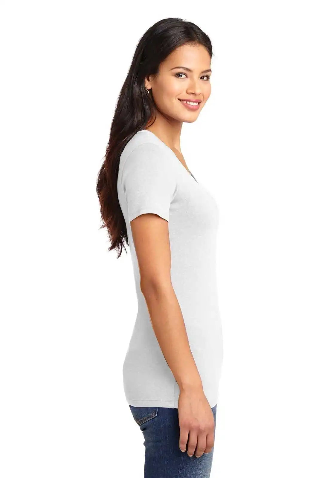 Port Authority Lm1005 Ladies Concept Stretch V-neck Tee - White