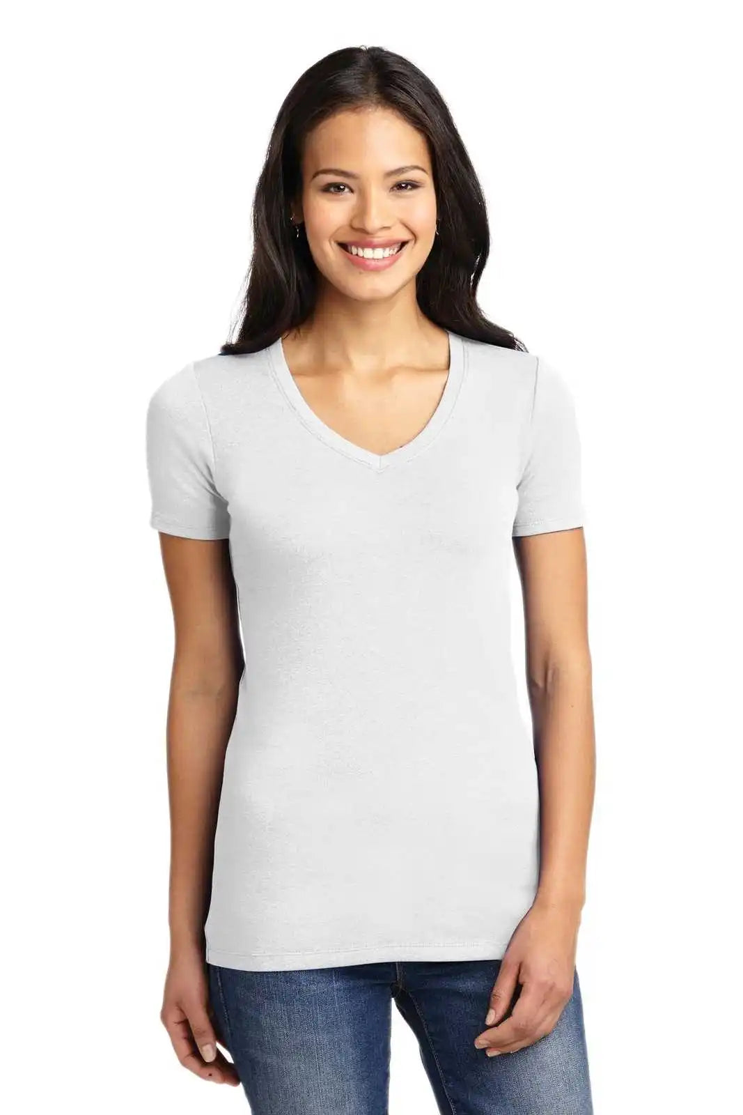 Port Authority Lm1005 Ladies Concept Stretch V-neck Tee - White