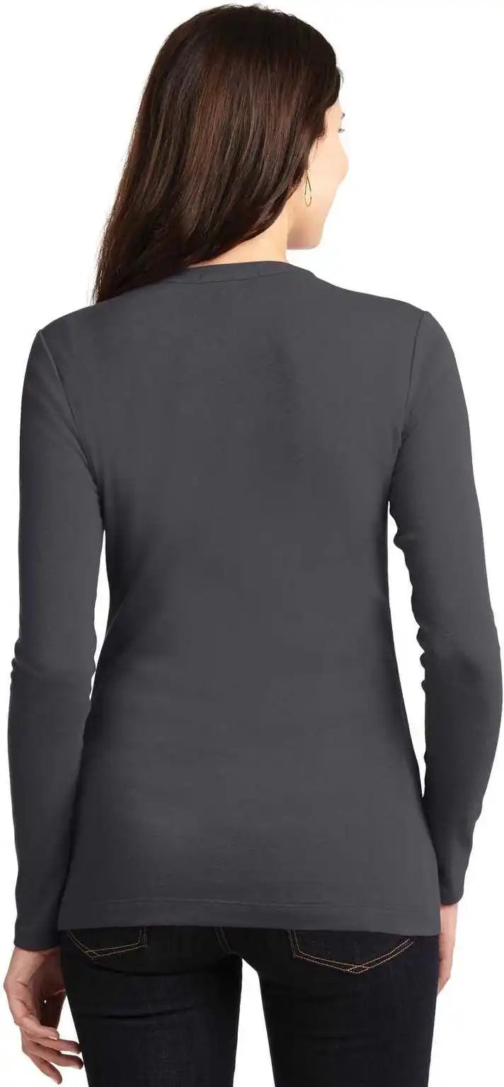 Port Authority Lm1008 Ladies Concept Stretch Button-front Cardigan - Gray Smoke