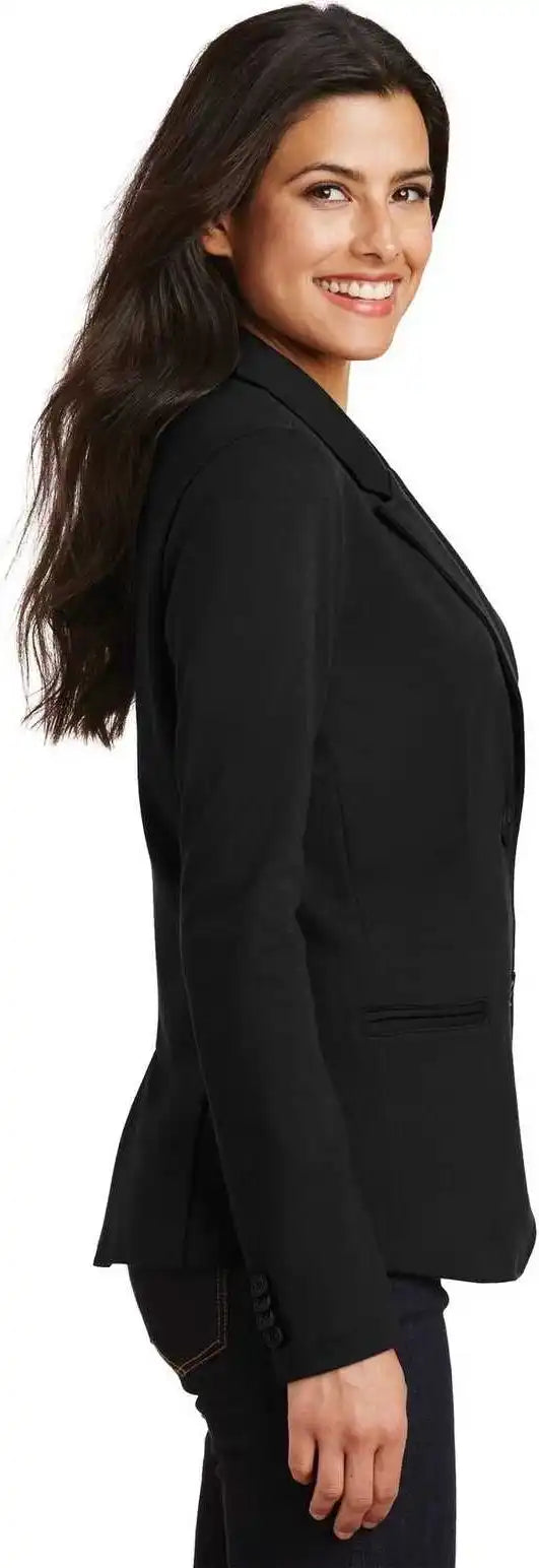 Port Authority Lm2000 Ladies Knit Blazer Black