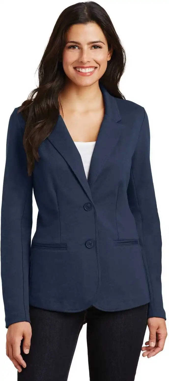 Port Authority Lm2000 Ladies Knit Blazer - Deep Navy