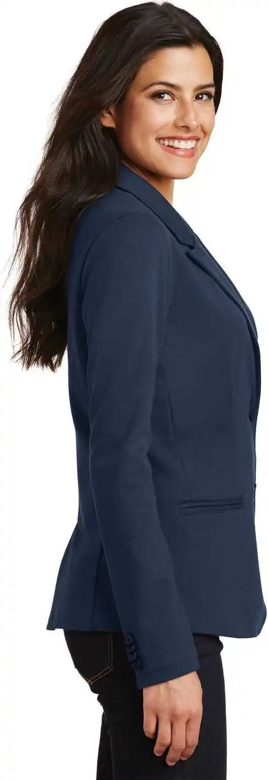 Port Authority Lm2000 Ladies Knit Blazer Deep Navy