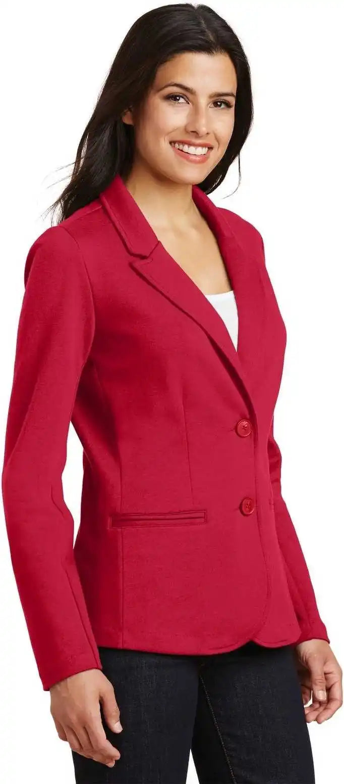 Port Authority Lm2000 Ladies Knit Blazer Rich Red