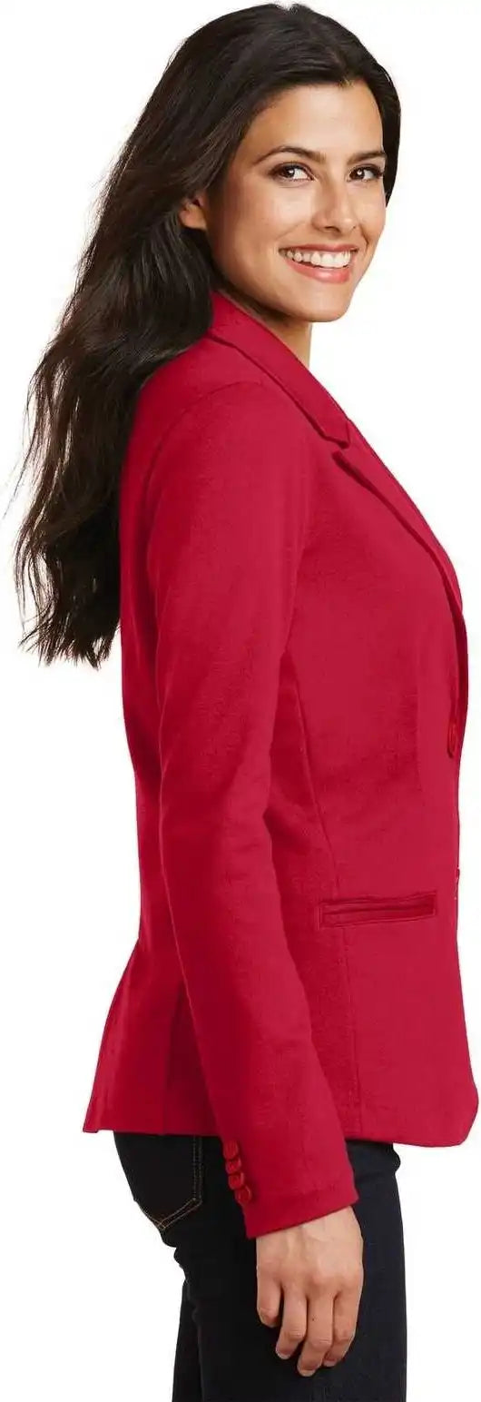 Port Authority Lm2000 Ladies Knit Blazer Rich Red