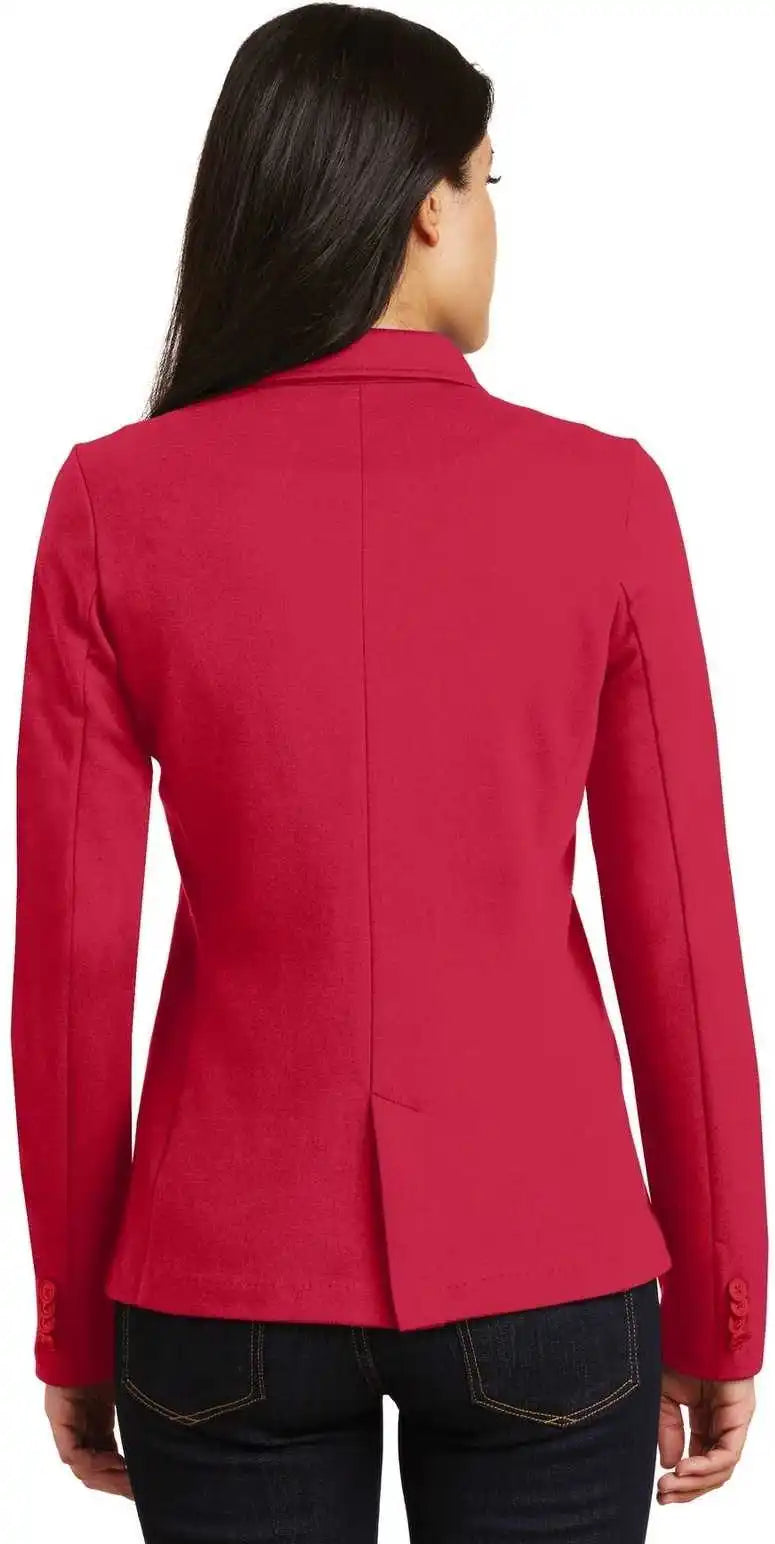 Port Authority Lm2000 Ladies Knit Blazer Rich Red
