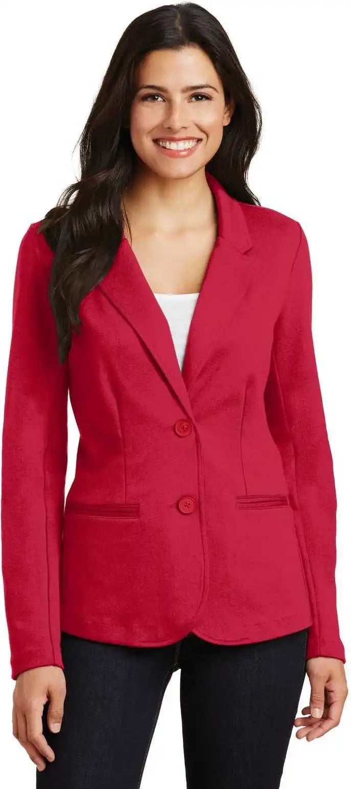 Port Authority Lm2000 Ladies Knit Blazer Rich Red