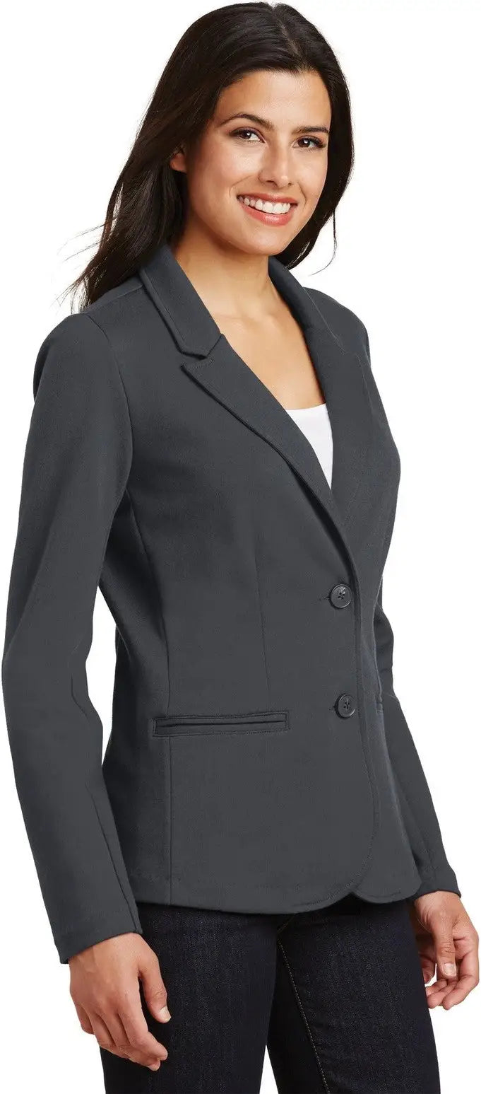 Port Authority Lm2000 Women’s Knit Blazer - Battleship Gray