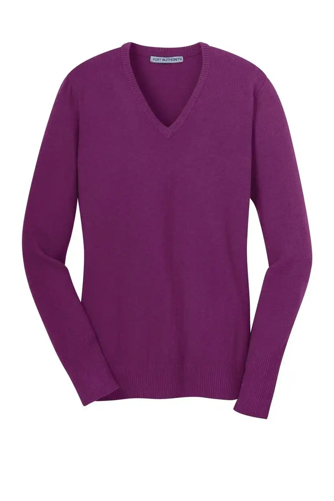 Port Authority Lsw285 Ladies V-neck Sweater - Deep Berry