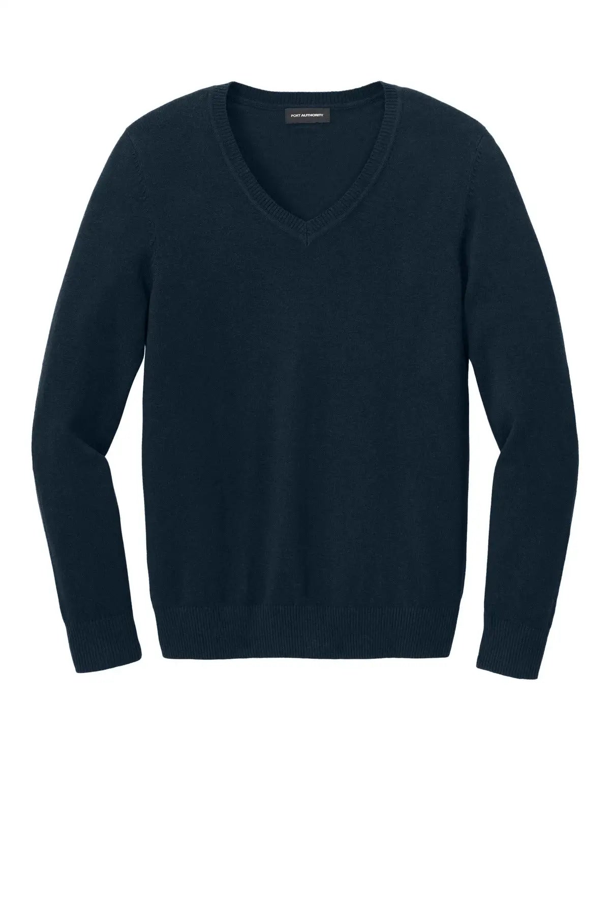Port Authority Lsw2850 Women’s Easy Care V-neck Sweater - River Blue Navy