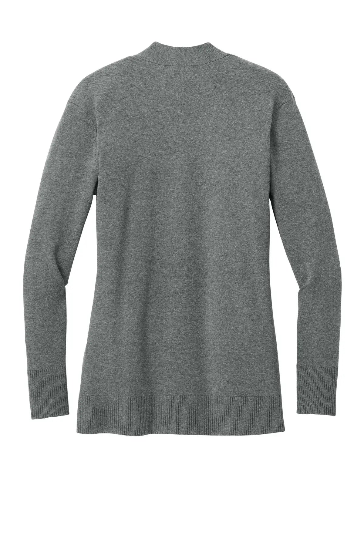 Port Authority Lsw2890 Women’s Easy Care Open-front Cardigan Sweater - Medium Heather Gray - Ladies Xs