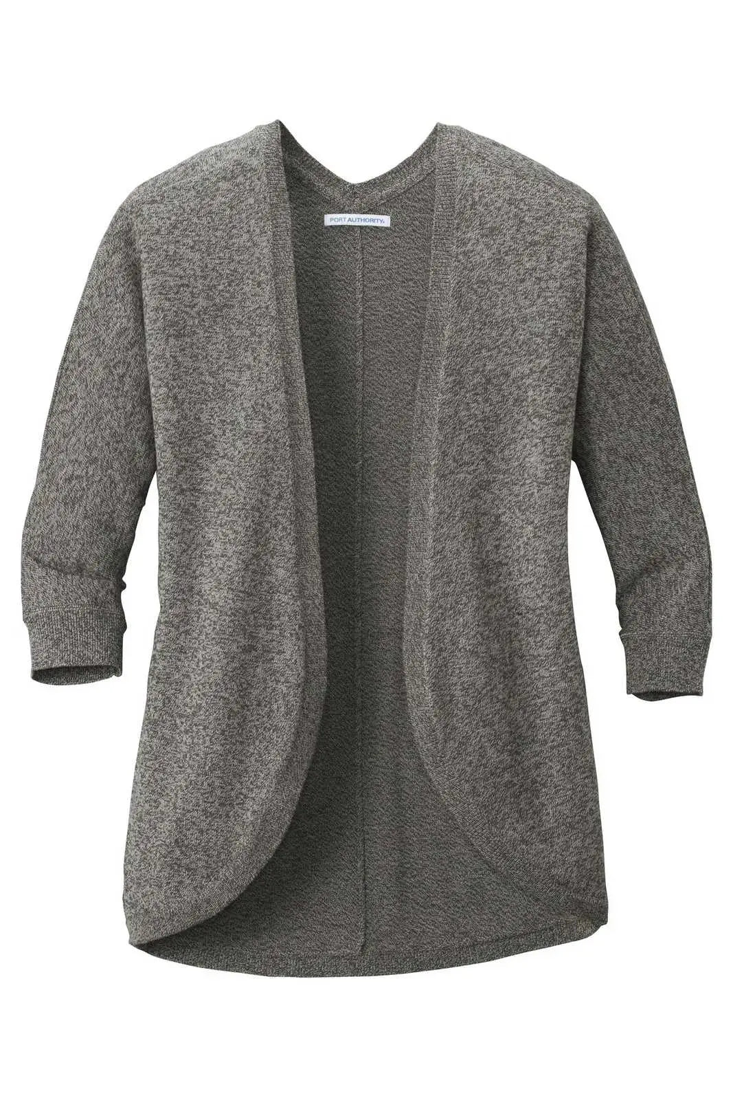 Port Authority Lsw416 Ladies Marled Cocoon Sweater - Warm Gray Marl