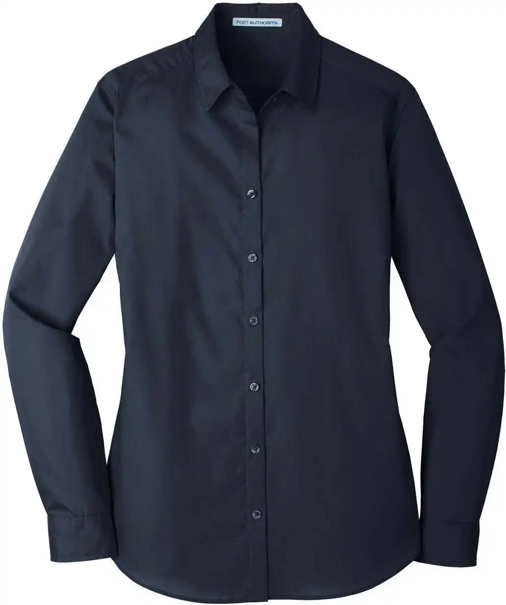 Port Authority Lw100 Ladies Long Sleeve Carefree Poplin Shirt - River Blue Navy