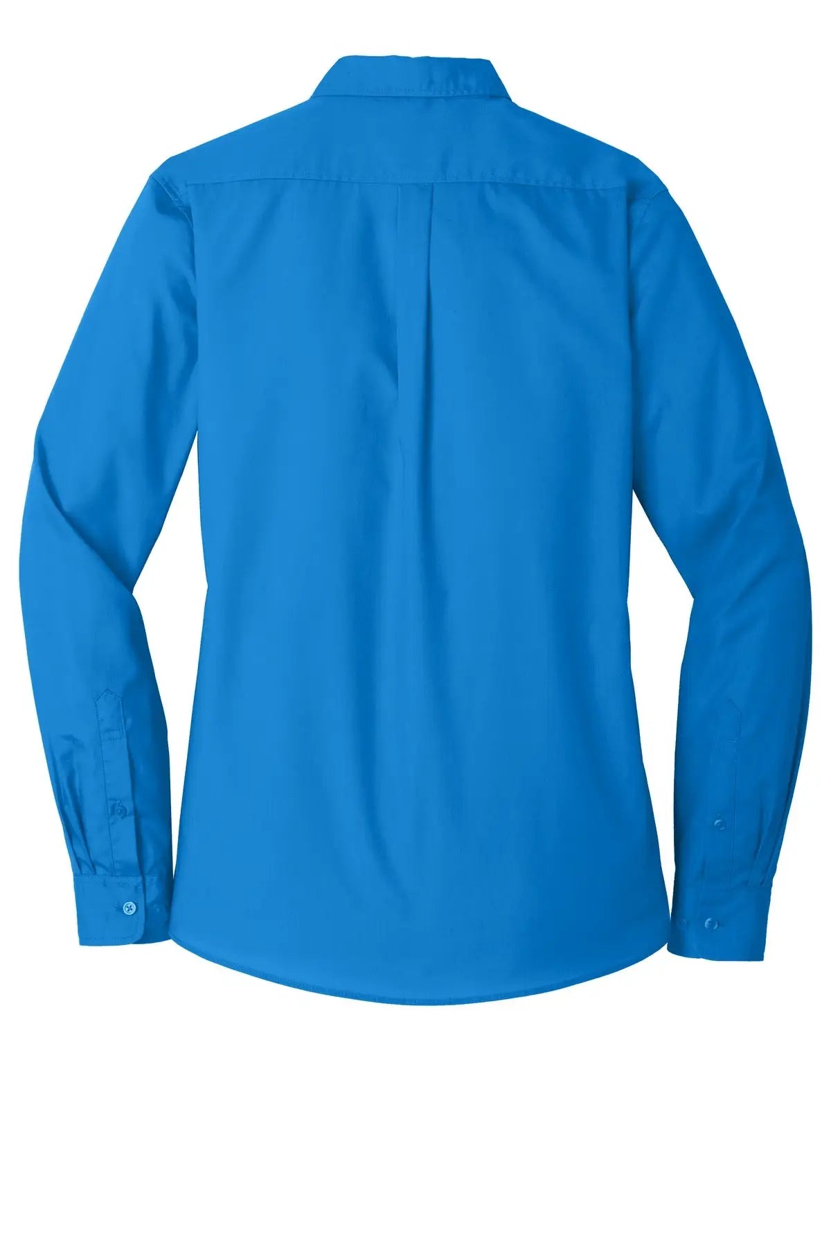 Port Authority Lw100 Women’s Long Sleeve Carefree Poplin Shirt - Coastal Blue
