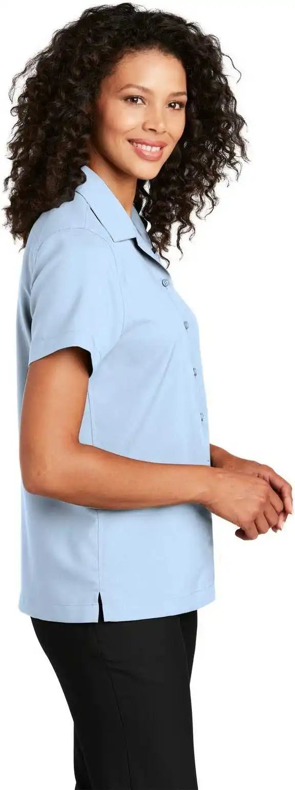 Port Authority Lw400 Ladies Short Sleeve Performance Staff Shirt - Cloud Blue