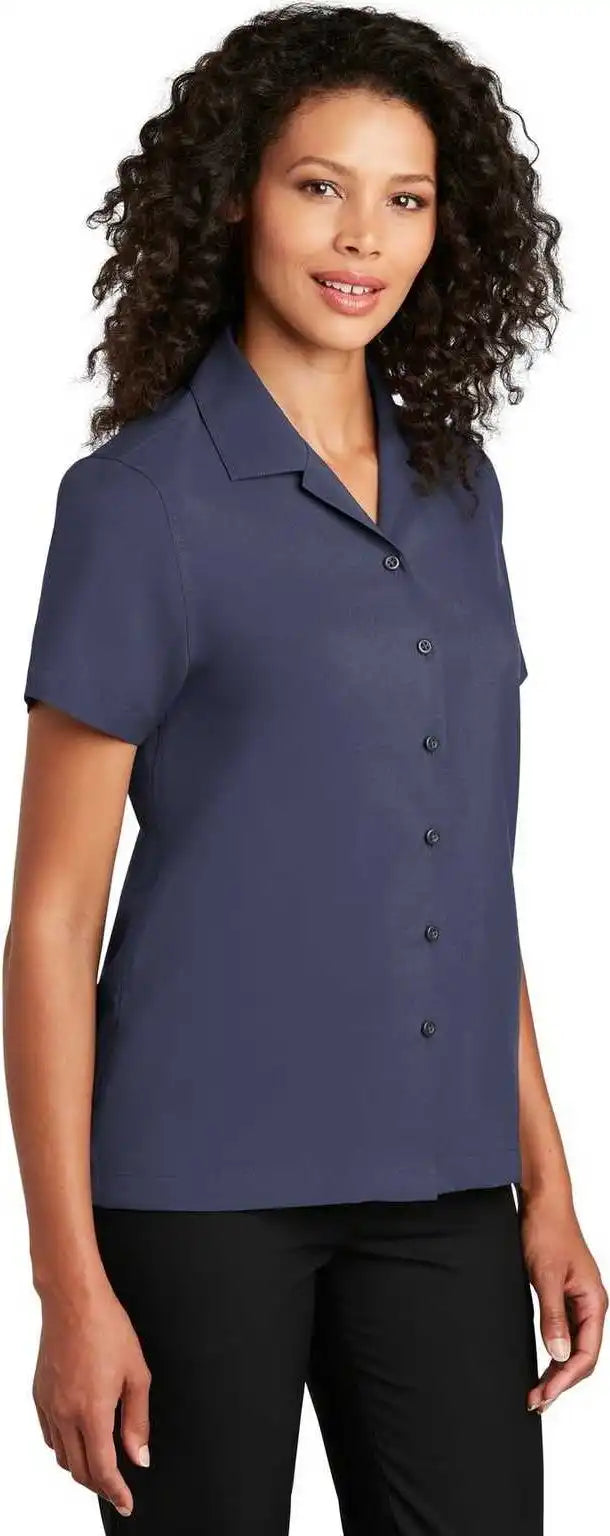 Port Authority Lw400 Ladies Short Sleeve Performance Staff Shirt True Navy