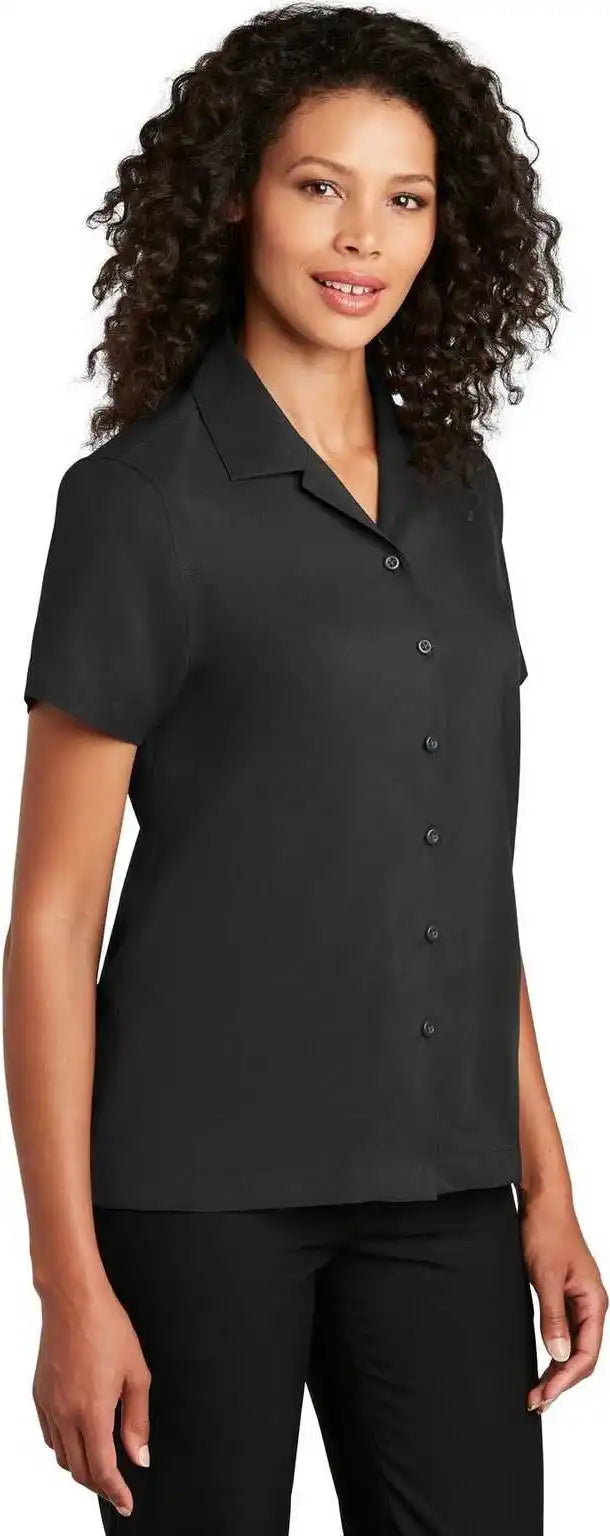 Port Authority Lw400 Ladies Short Sleeve Performance Staff Shirt Black