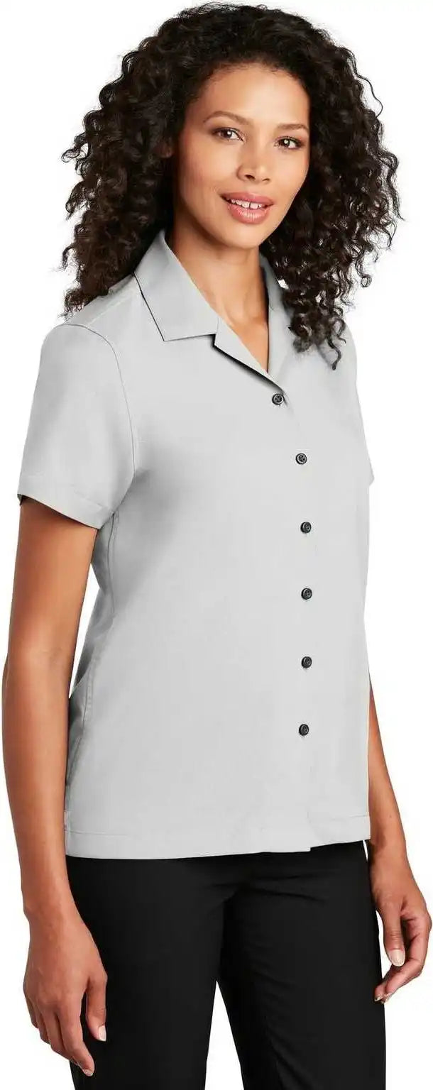 Port Authority Lw400 Ladies Short Sleeve Performance Staff Shirt - Silver