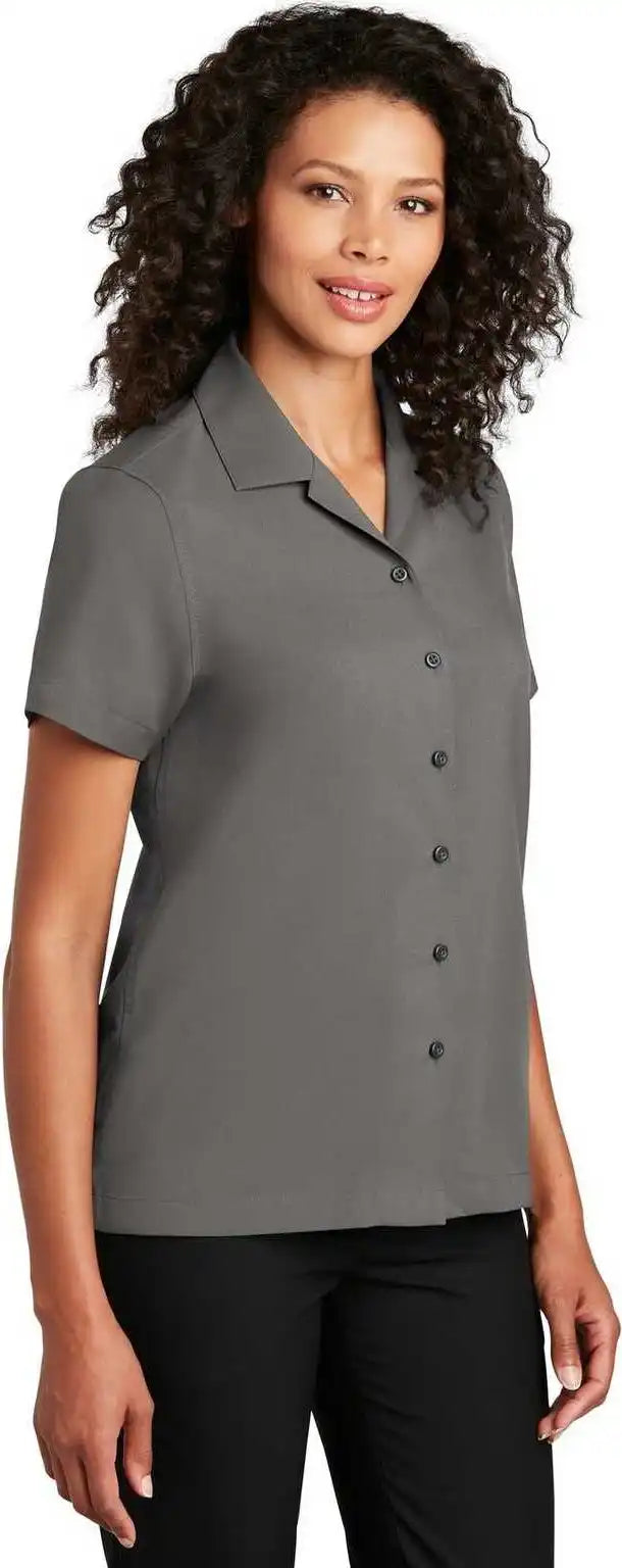 Port Authority Lw400 Ladies Short Sleeve Performance Staff Shirt Graphite