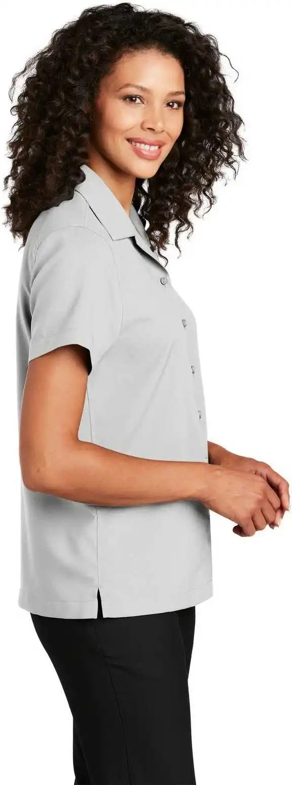Port Authority Lw400 Ladies Short Sleeve Performance Staff Shirt - Silver