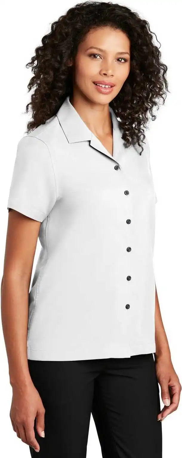 Port Authority Lw400 Ladies Short Sleeve Performance Staff Shirt - White