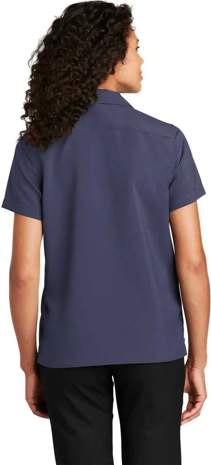 Port Authority Lw400 Ladies Short Sleeve Performance Staff Shirt True Navy