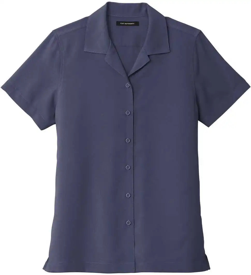 Port Authority Lw400 Ladies Short Sleeve Performance Staff Shirt True Navy