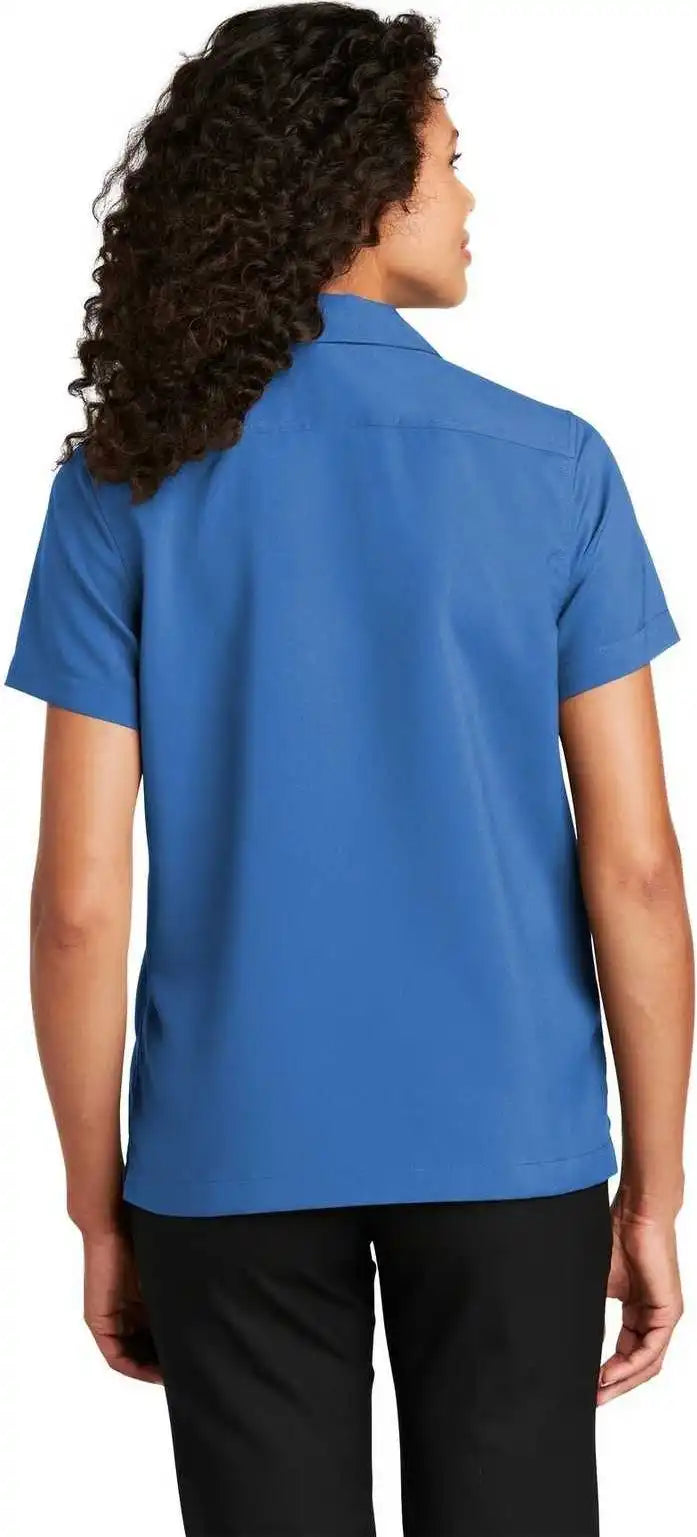 Port Authority Lw400 Ladies Short Sleeve Performance Staff Shirt True Blue