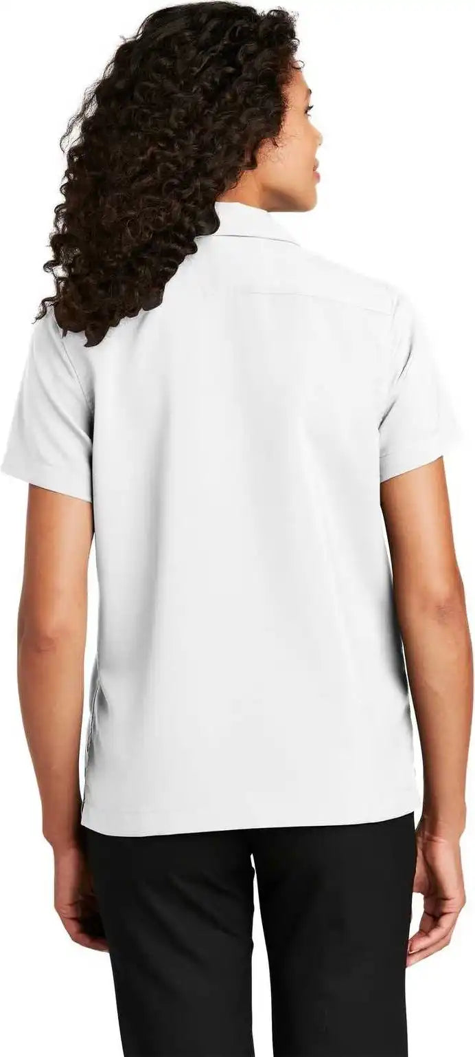 Port Authority Lw400 Ladies Short Sleeve Performance Staff Shirt - White