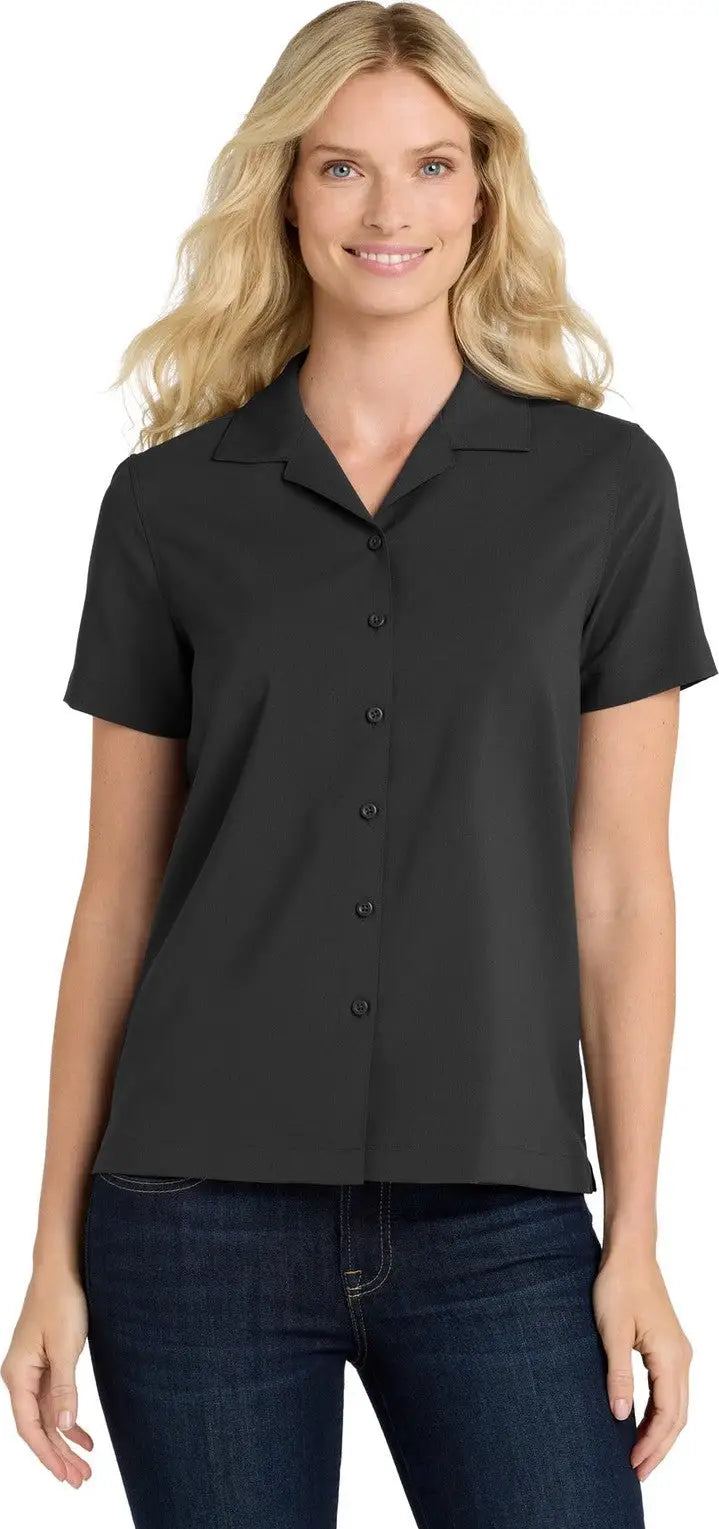 Port Authority Lw400 Women’s Short Sleeve Performance Staff Shirt - Black