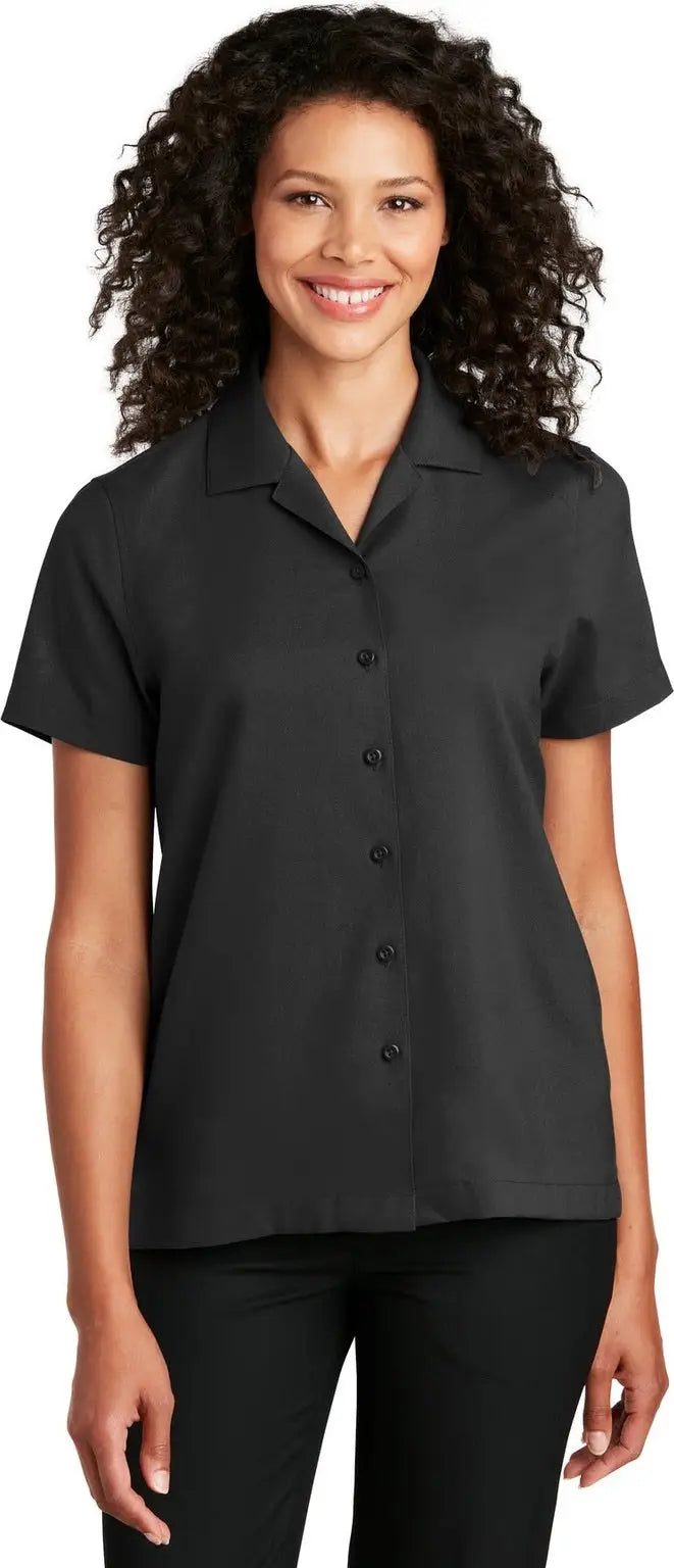 Port Authority Lw400 Women’s Short Sleeve Performance Staff Shirt - Black - Ladies Xs