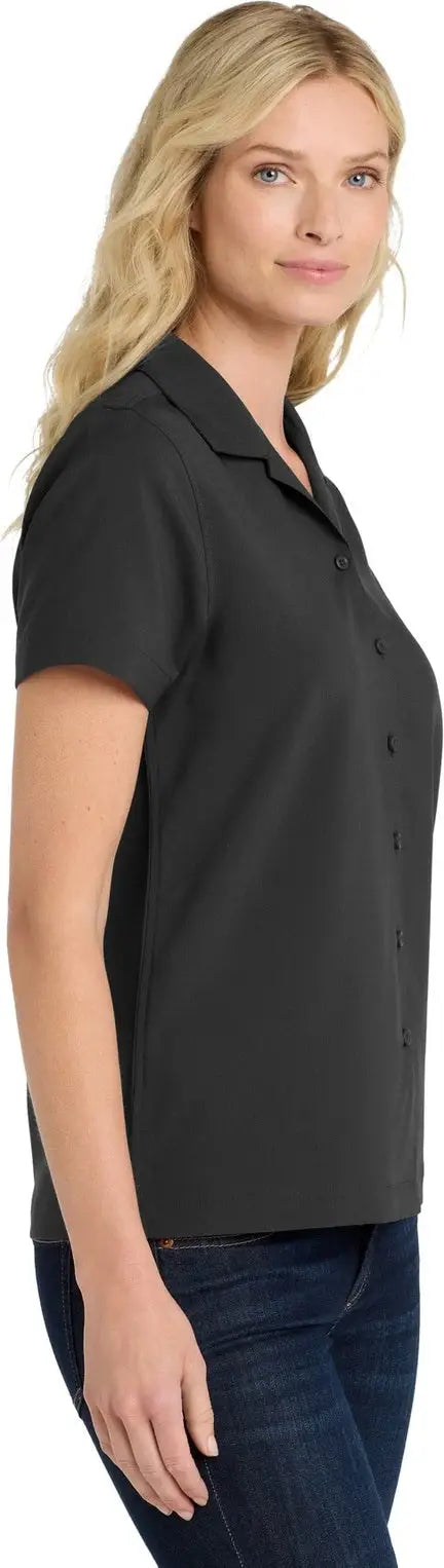 Port Authority Lw400 Women’s Short Sleeve Performance Staff Shirt - Black