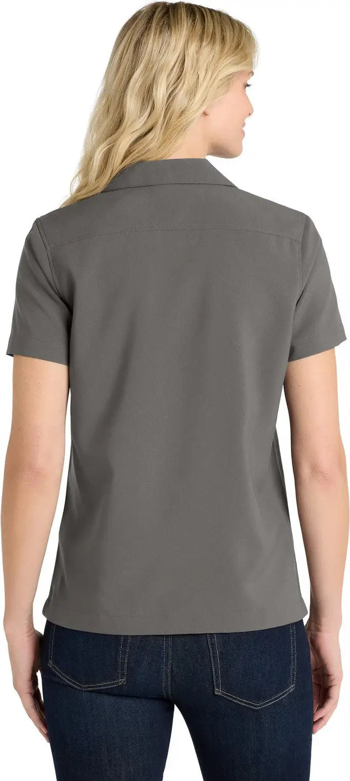 Port Authority Lw400 Women’s Short Sleeve Performance Staff Shirt - Graphite