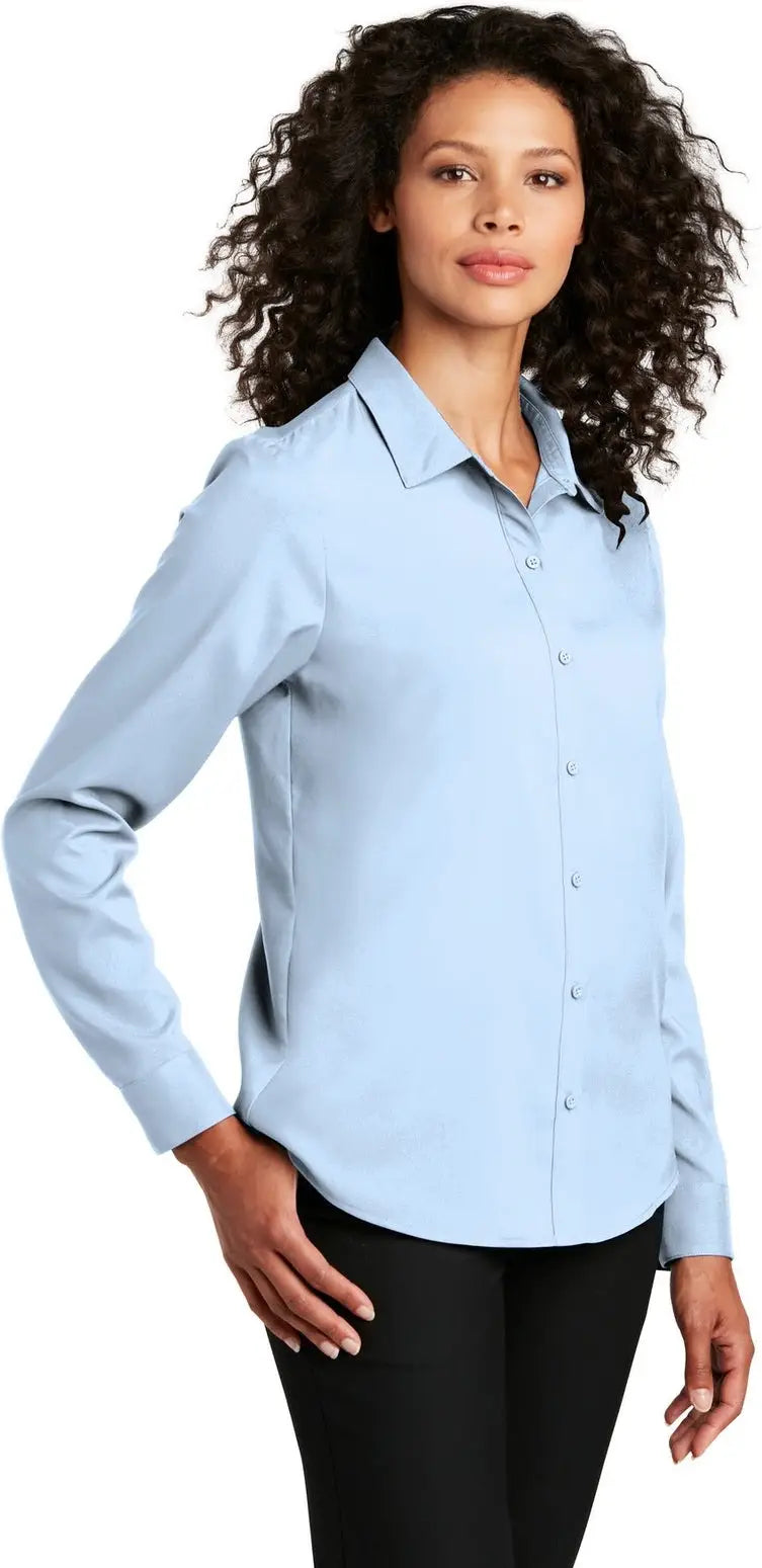 Port Authority Lw401 Women’s Long Sleeve Performance Staff Shirt - Cloud Blue