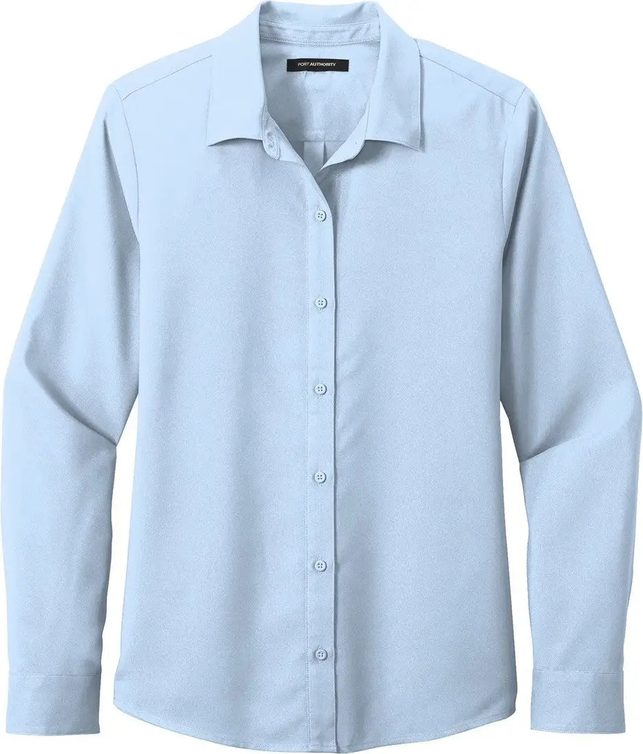 Port Authority Lw401 Women’s Long Sleeve Performance Staff Shirt - Cloud Blue