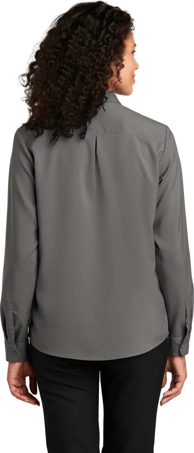 Port Authority Lw401 Women’s Long Sleeve Performance Staff Shirt - Graphite