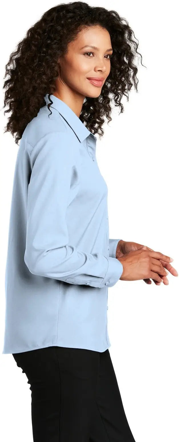Port Authority Lw401 Women’s Long Sleeve Performance Staff Shirt - Cloud Blue