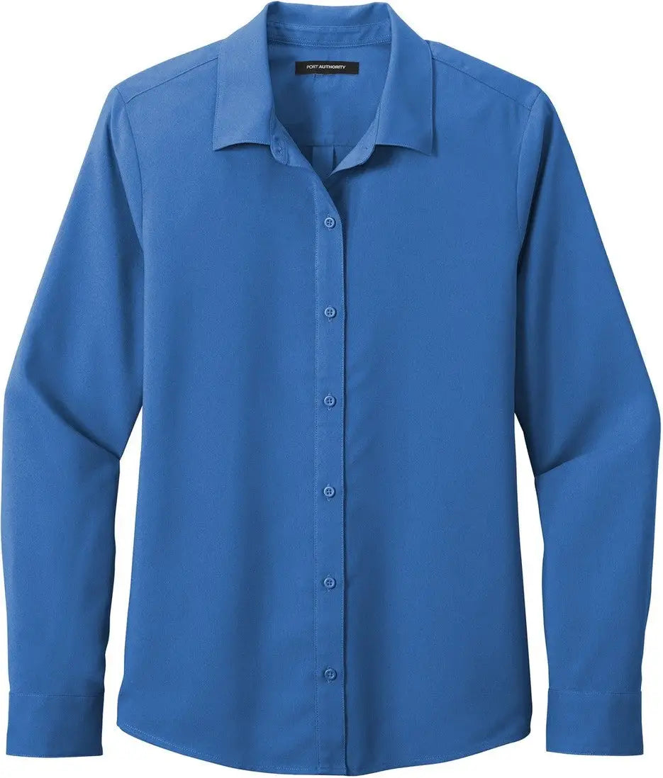 Port Authority Lw401 Women’s Long Sleeve Performance Staff Shirt - True Blue